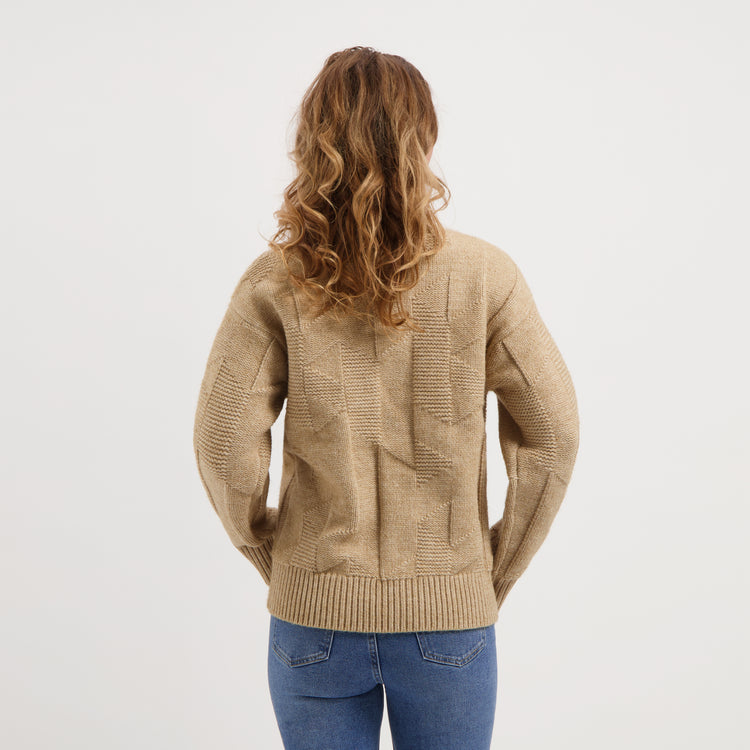 Tamar Women - Cardigan - Coarse knit - Sand MV
