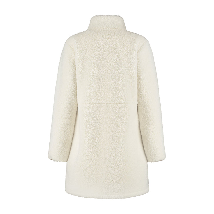 Ratan Women - Long Teddy Coat - Off-White B