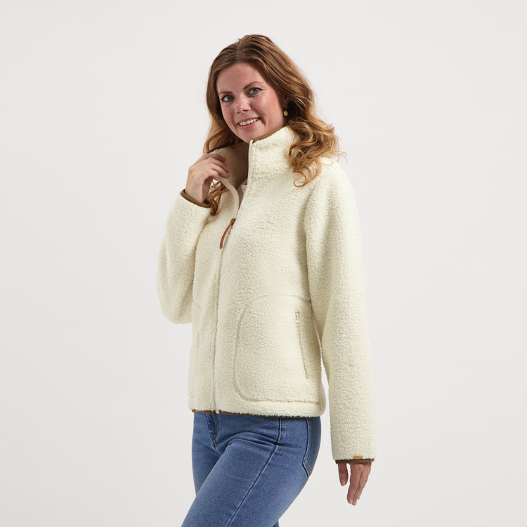 Teddy Women - Outdoor cardigan - Teddy fleece - Off white MV