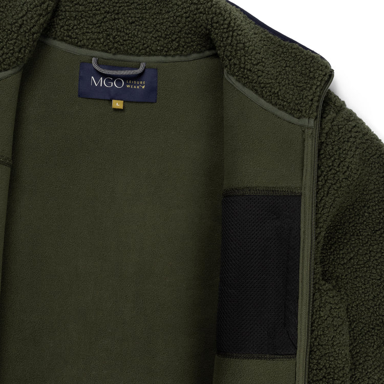 Ted Men - Outdoor cardigan - Teddy fleece - Dark green DCI