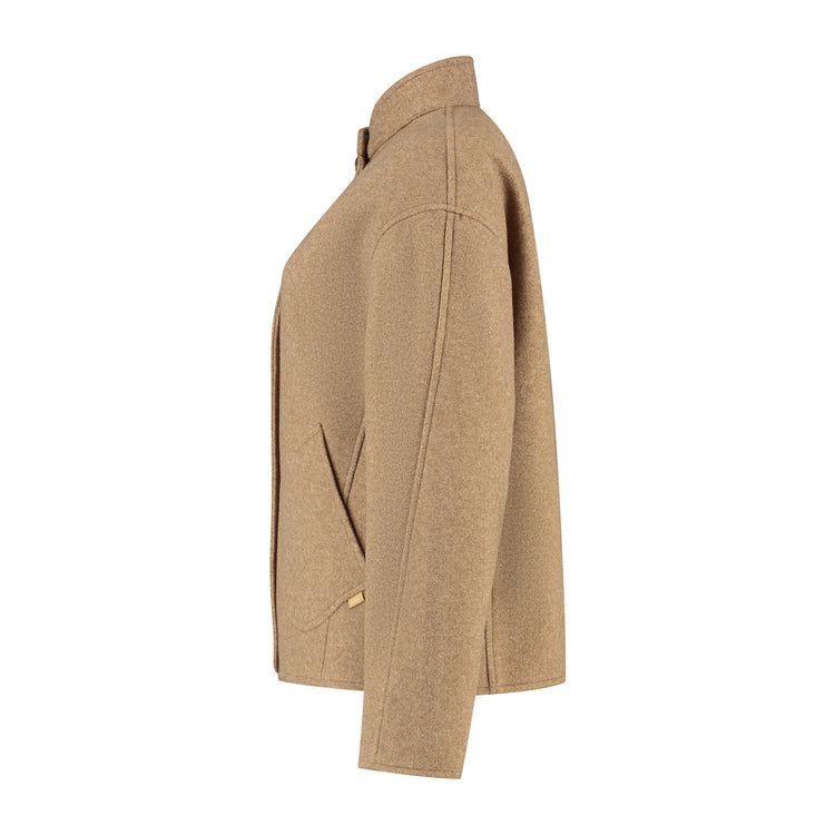 Camilla Women - Lightweight Jacket - Wool look - Light brown L