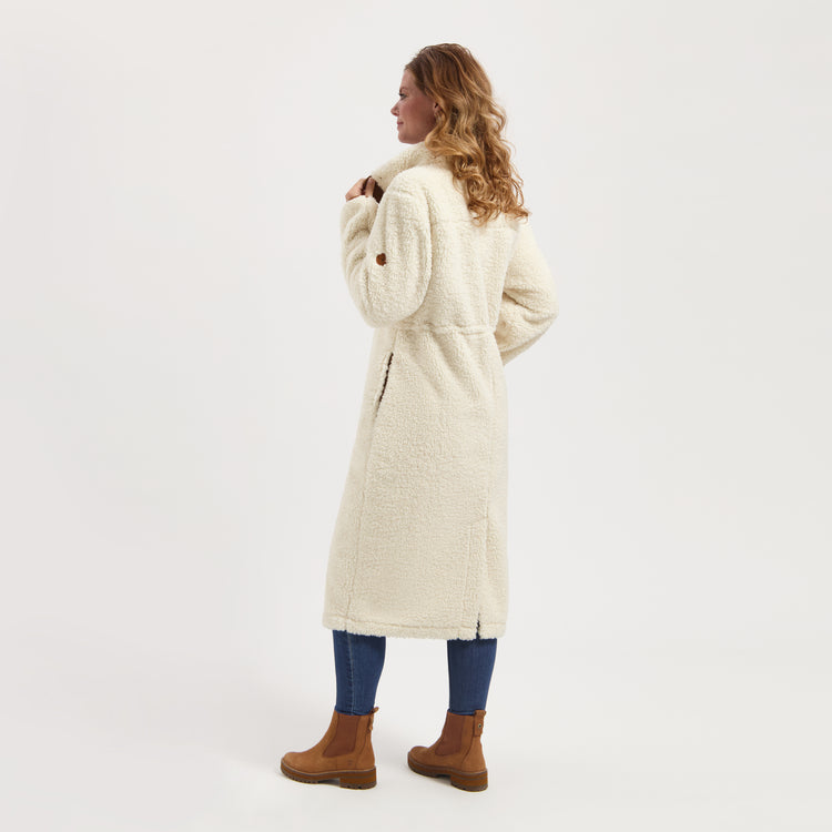 River Women - Lightweight coat - Teddy look - Off white MV