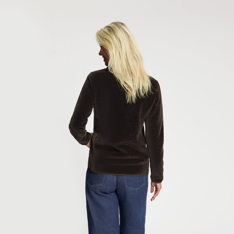 Holly Women - Outdoor Vest - Fleece - Dark Brown MV3