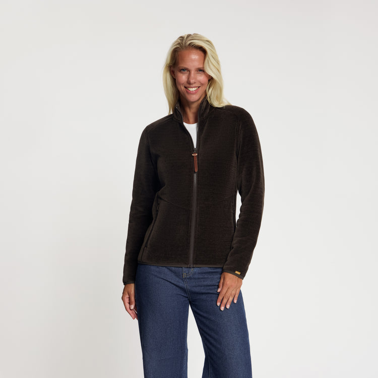Holly Women - Outdoor Vest - Fleece - Dark Brown MV