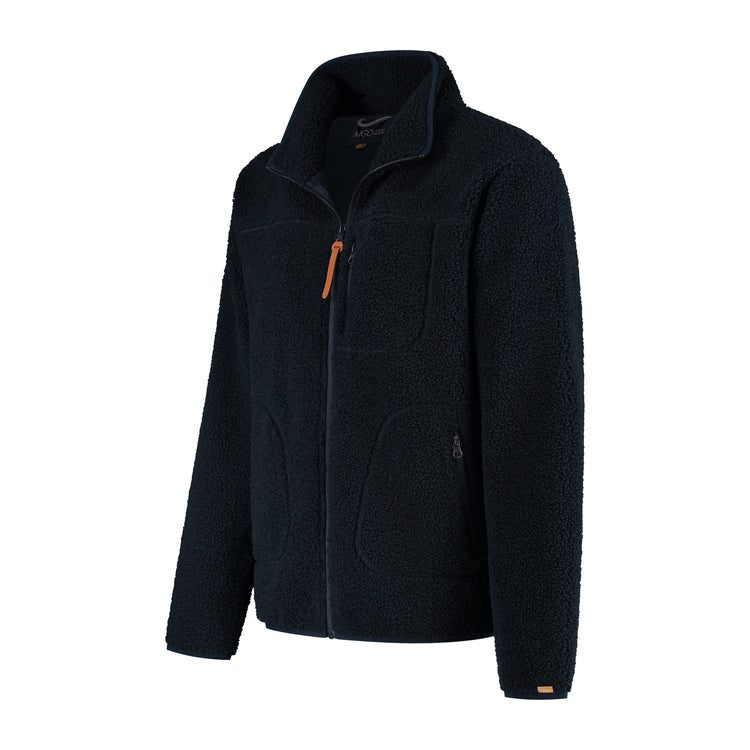 Ted Men - Outdoor cardigan - Teddy fleece - Navy FL
