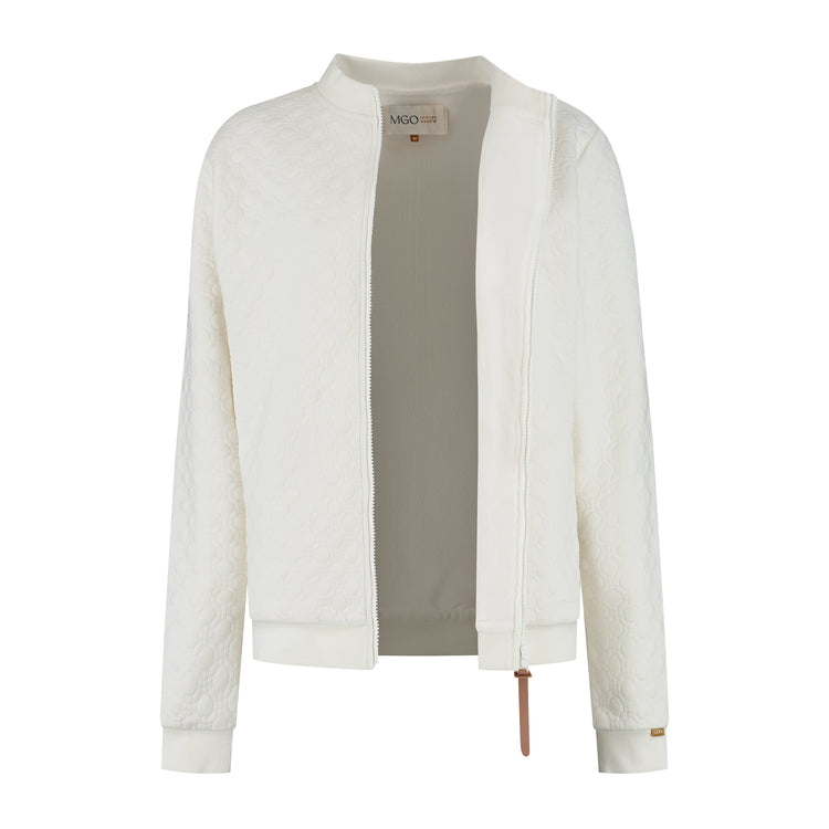 Francis Women - Outdoor cardigan - Fleece lining - Off-white CVO