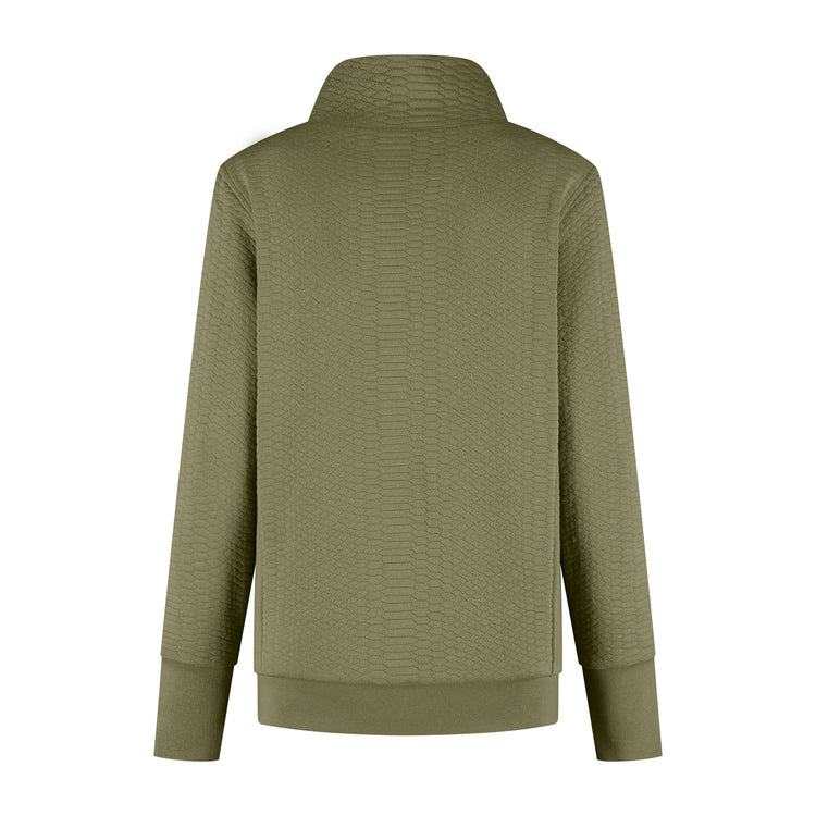 Rosy Women - Outdoor cardigan - Fleece - Sweat - Green B