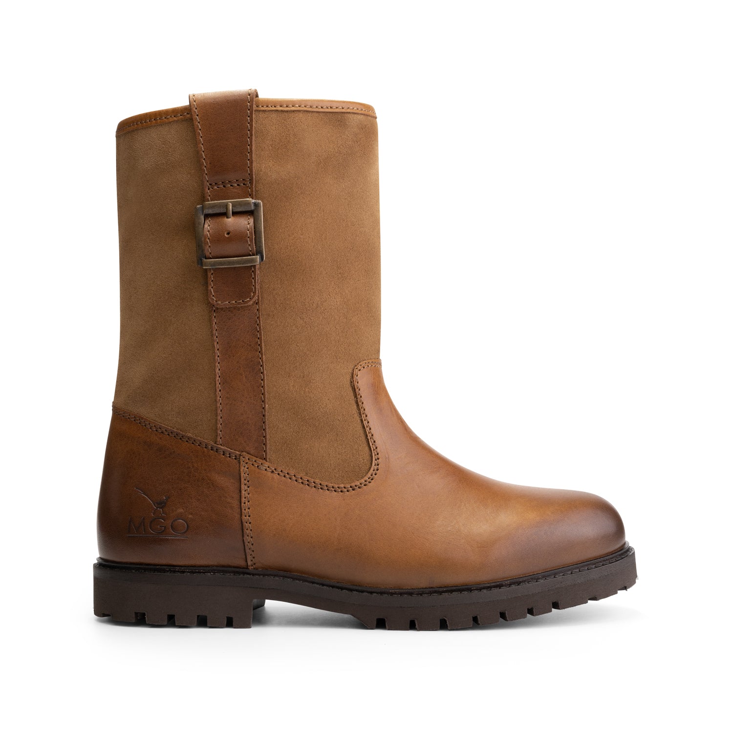 Laarsjes Stoere Heren Boots Chop Wol Gevoerde Laarzen Heren Cognac