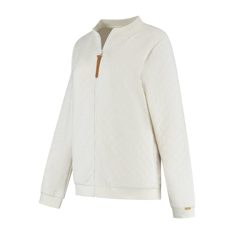 Francis Women - Outdoor cardigan - Fleece lining - Off-white FL