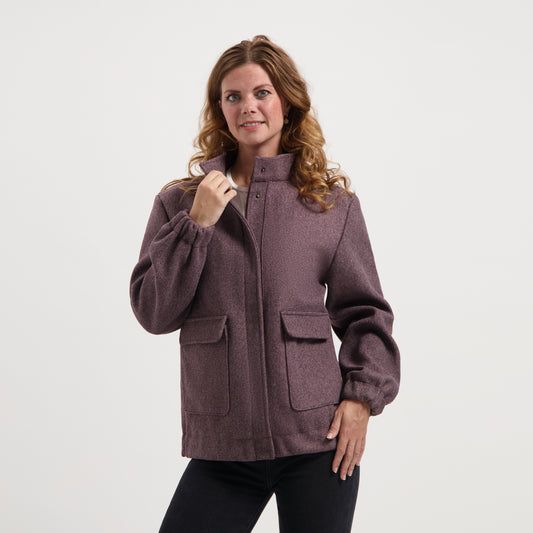 Caro Women - Lightweight Jacket - Wool look - Purple MV