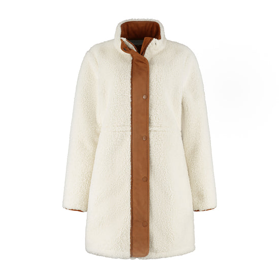 Ratan Women - Long Teddy Coat - Off-White F