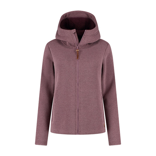 Macy Women - Outdoor cardigan - Fleece - Purple F