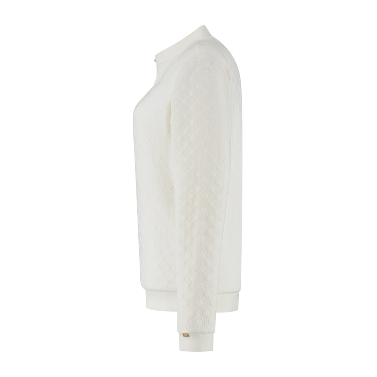 Francis Women - Outdoor cardigan - Fleece lining - Off-white L