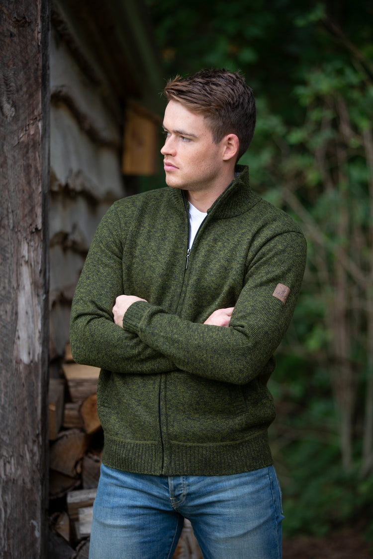 Pine Men - Cardigan - Olive MV