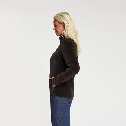 Holly Women - Outdoor Vest - Fleece - Dark Brown MV2