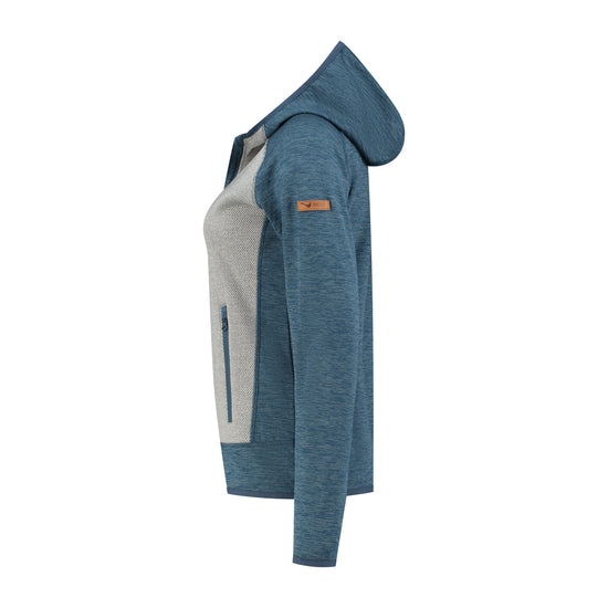 Clara Women - Outdoor cardigan - Fleece lining - Blue L