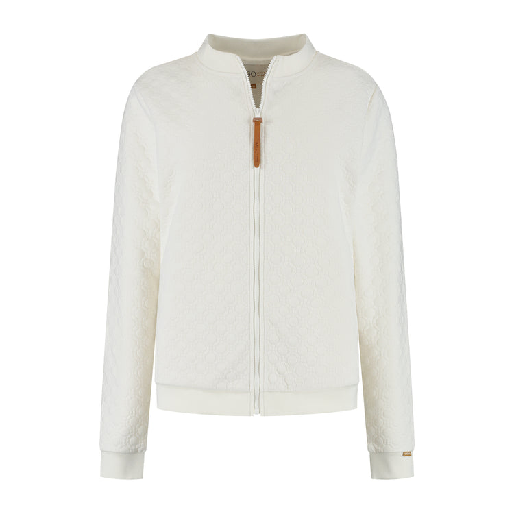 Francis Women - Outdoor cardigan - Fleece lining - Off-white F