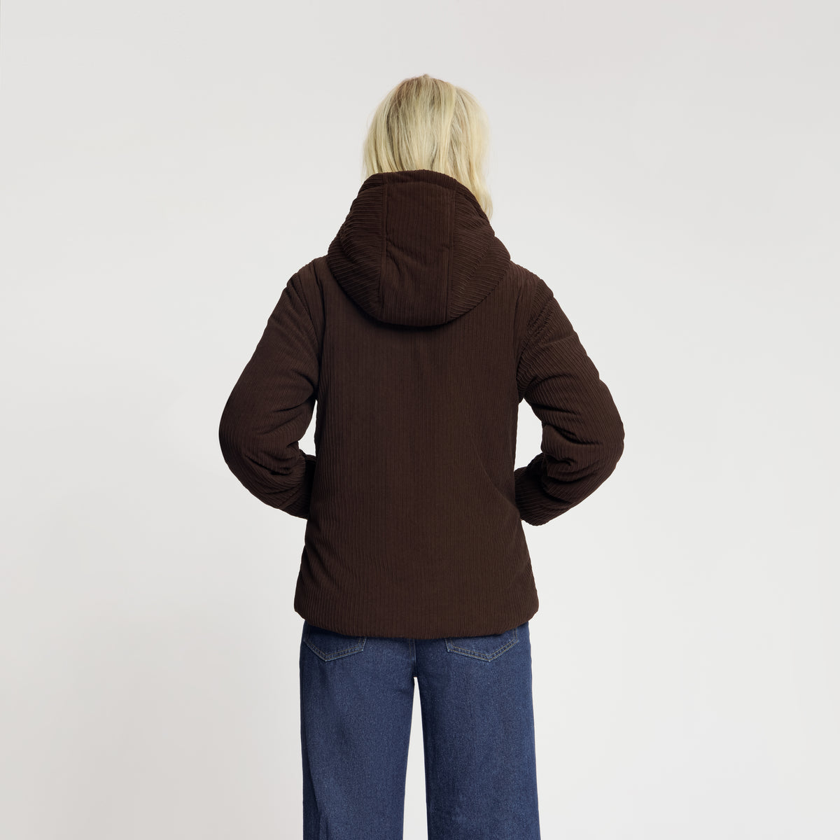 Steffy Women - Winter Coat - Corduroy - Dark Brown MV3
