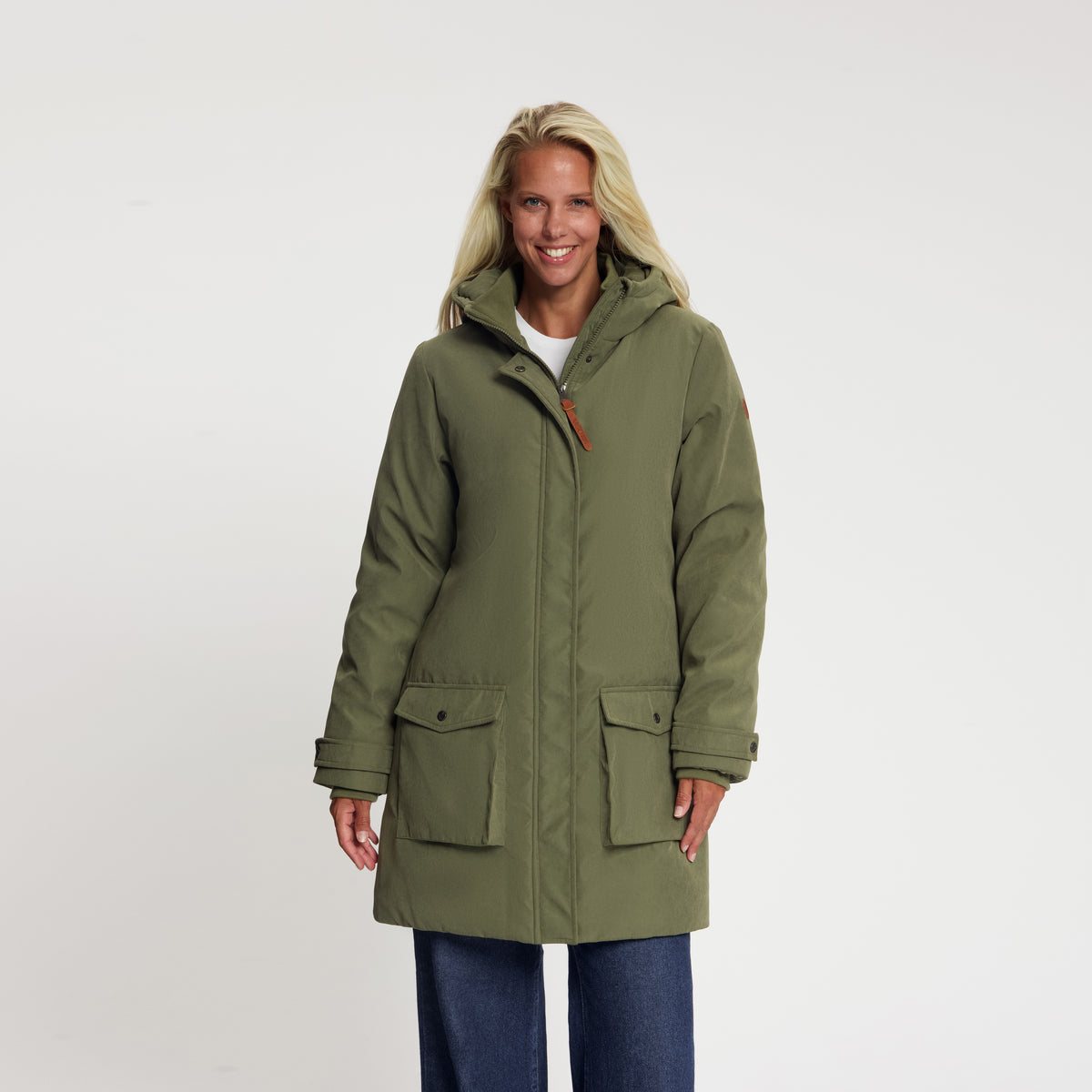 Sarah Women - Mid-Length Winter Coat - Green MV