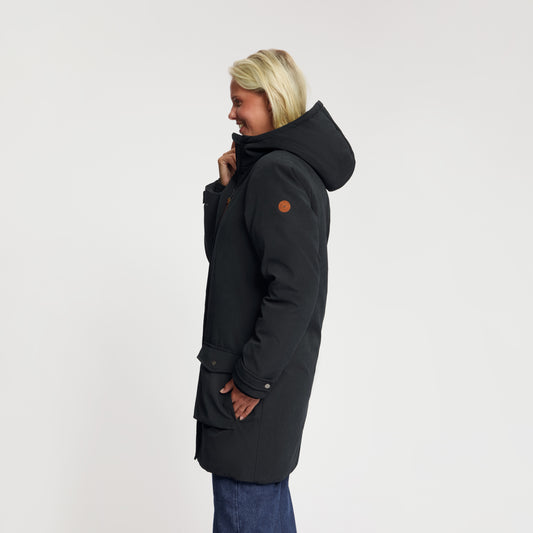 Sarah Women - Mid-Length Winter Coat - Black MV2
