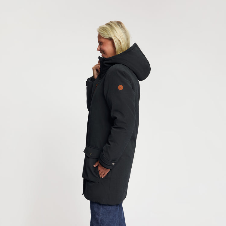 Sarah Women - Mid-Length Winter Coat - Black MV2