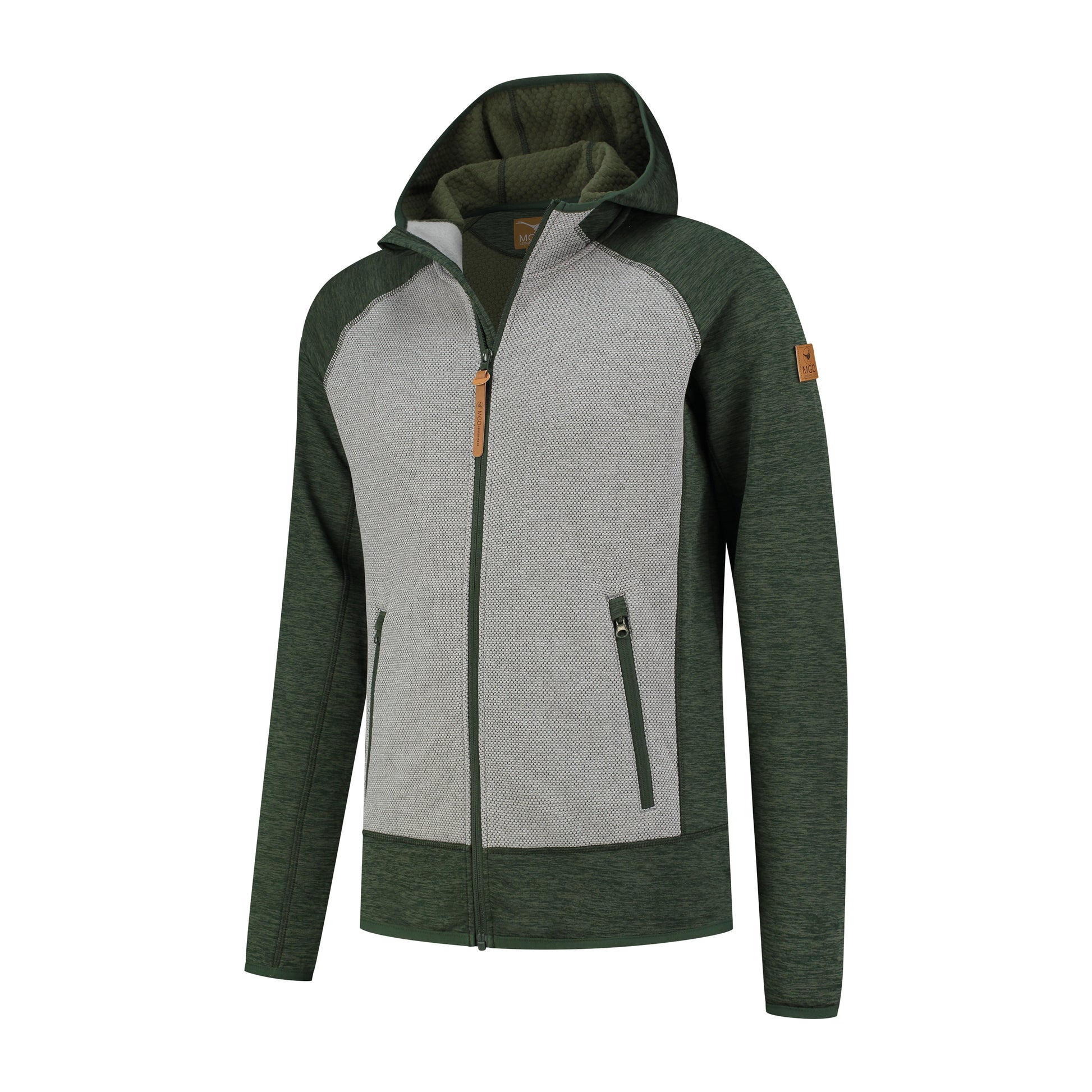 Cody Men - Outdoor cardigan - Fleece lining - Green FL