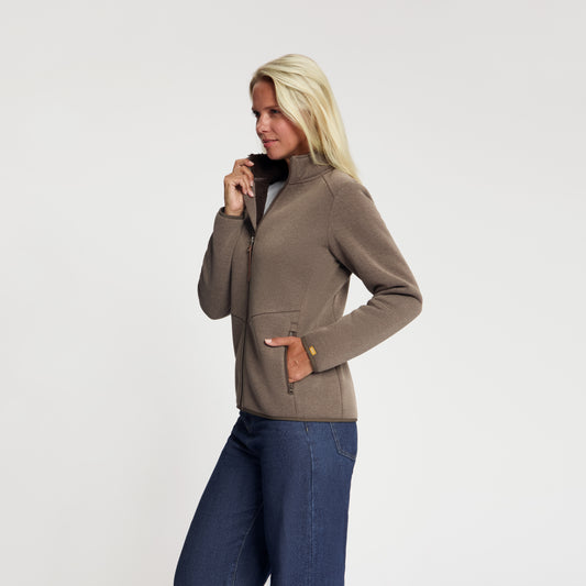 June Women - Outdoor Vest - Teddy Lining - Dark Brown MV2