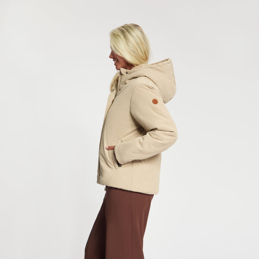 Steffy Women - Winter Jacket - Corduroy - Sand MV2
