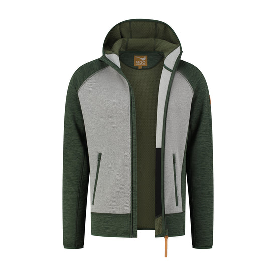 Cody Men - Outdoor cardigan - Fleece lining - Green CVO