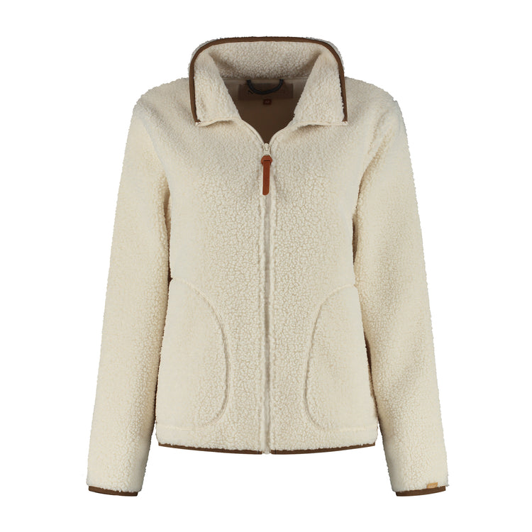 Teddy Women - Outdoor cardigan - Teddy fleece - Off white F