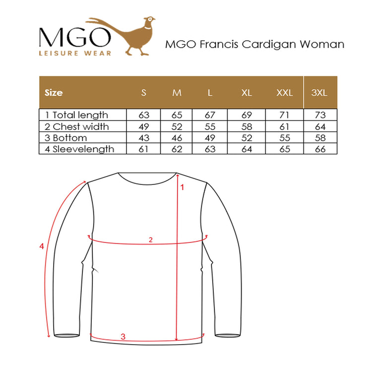 Francis Women - Outdoor cardigan - Fleece lining - Off-white SC