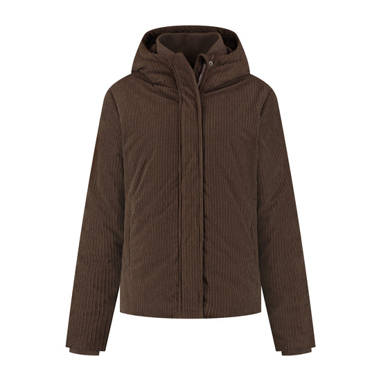 Steffy Women - Winter Coat - Corduroy - Dark Brown F