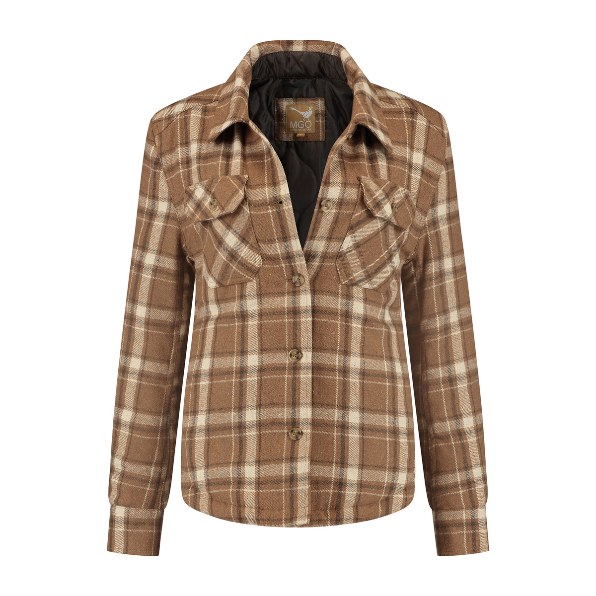 Jessy Women - Quilted Outdoor Vest - Brown F