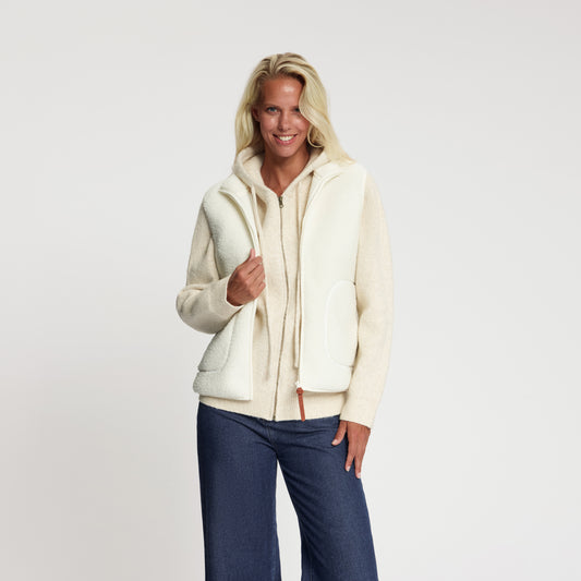 Maya Women - Outdoor Bodywarmer - Teddy - Off-White MV