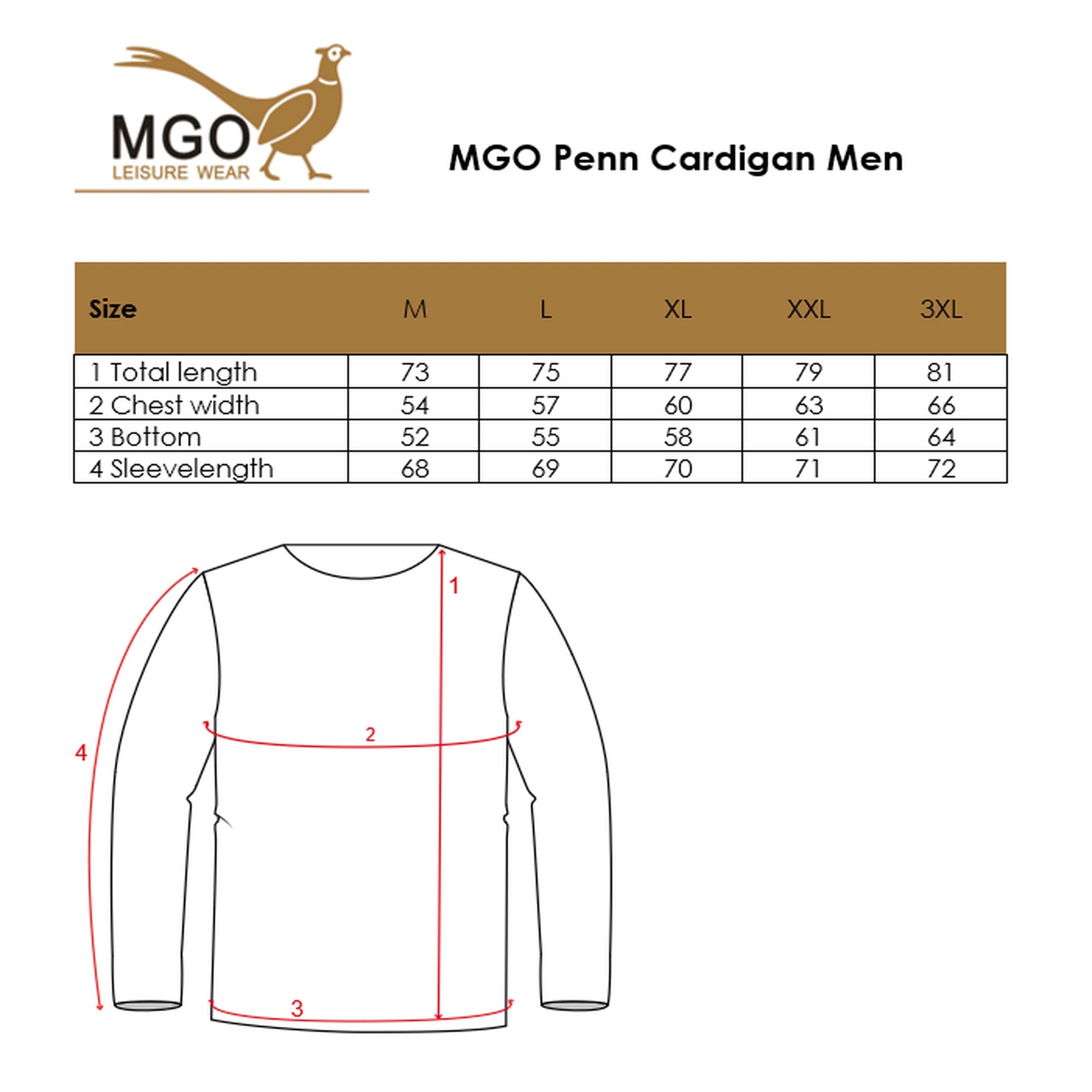 Penn Men - Outdoor cardigan - Fleece lining - Sand SC