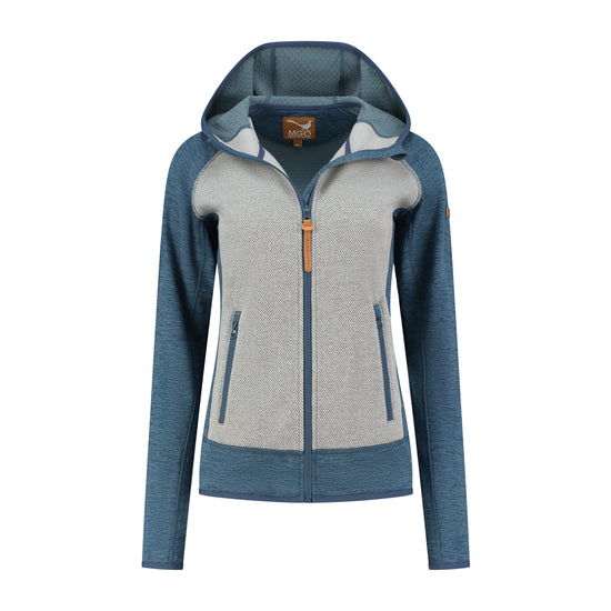 Clara Women - Outdoor cardigan - Fleece lining - Blue F