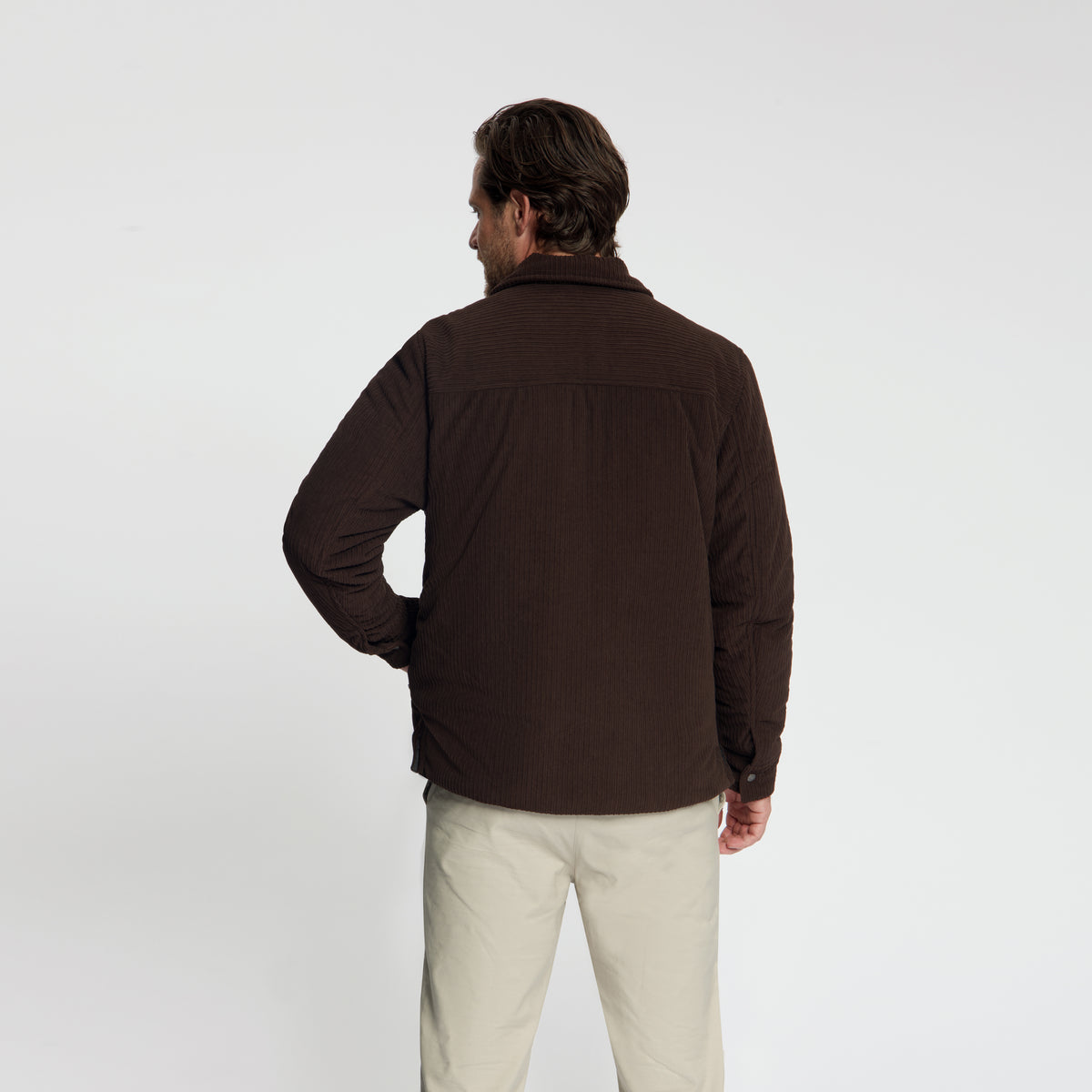 Stan Men - Shacket - Lined Jacket - Dark Brown MV3